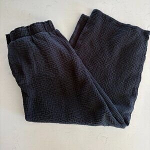 Jessica Simpson Cropped Cotton Gauze Ankle Pants in Black, Size Medium, NWOT